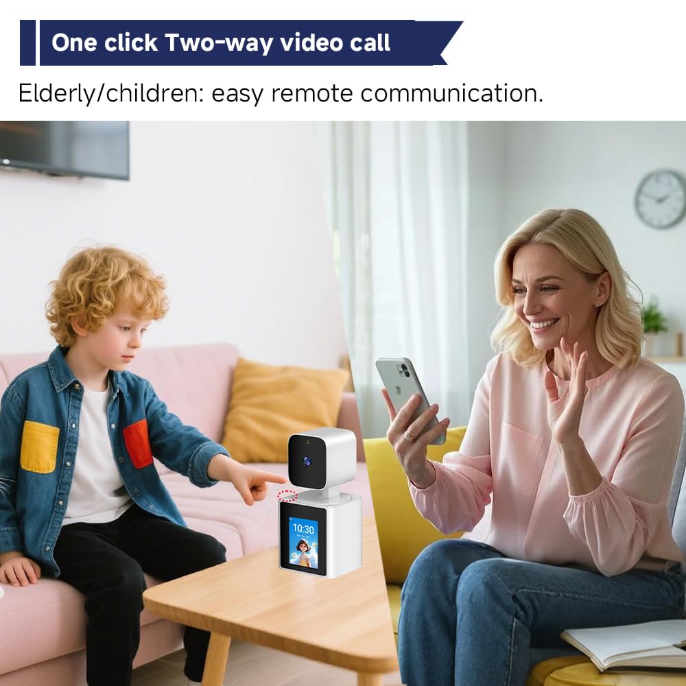 Dwukierunkowa kamera bezpieczeństwa w domu, kamera dla zwierząt domowych 1080P, kamera wideo dla niemowląt, monitor dla niemowląt/osób starszych/niani/zwierząt domowych/psa z aplikacją na