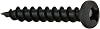 Parts Express #6 x 1 Deep Thread Pan Head Screws Black 100 Pcs