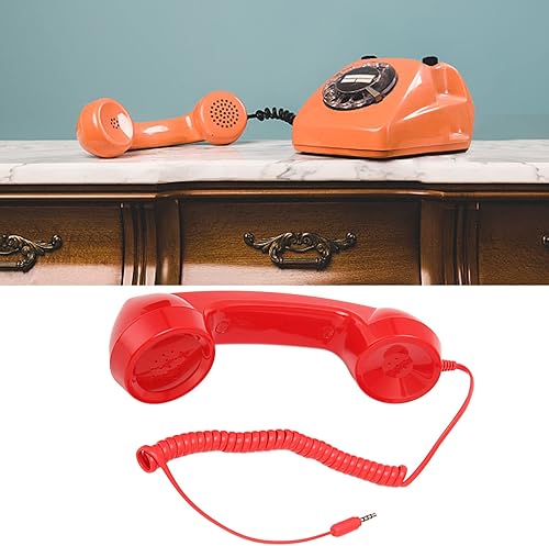 Auricular de teléfono vintage de 0.138 in, teléfono retro, receptor de teléfono celular multifunción de estilo antiguo para teléfonos móviles,