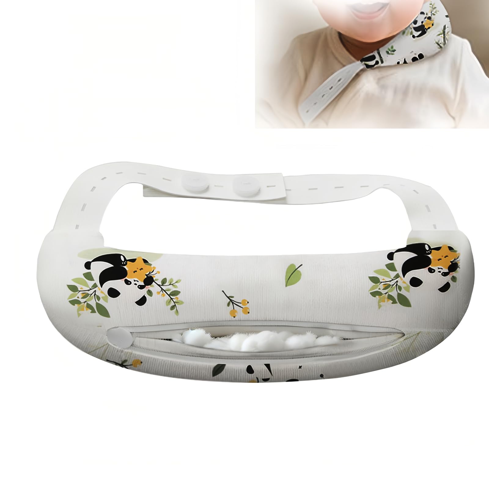 Adjustable Neck Pillow, Head Support for Infant, Torticollis Pillows with Soft, Breathable Crescent Shape, Cotton Material, Body Positioner