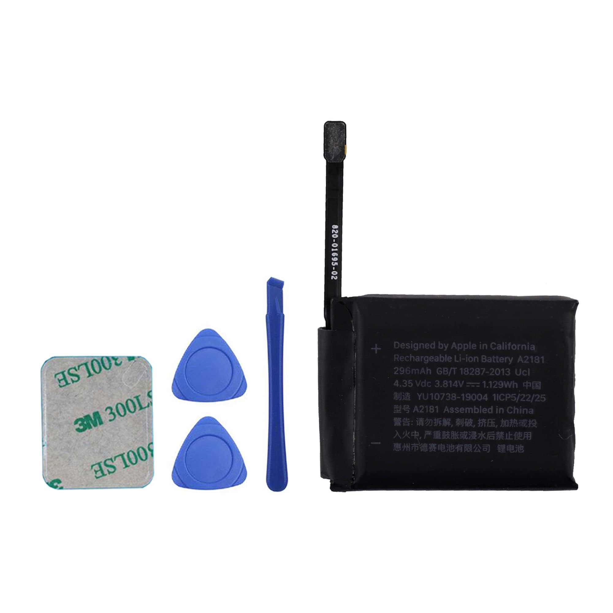 Vvsialeek A2181 Replacement Battery Compatible with Watch Series 5 44mm iWatch 5 44mm (5st Generation) iWatch Smart Watch 2093 A2095 A2157 with