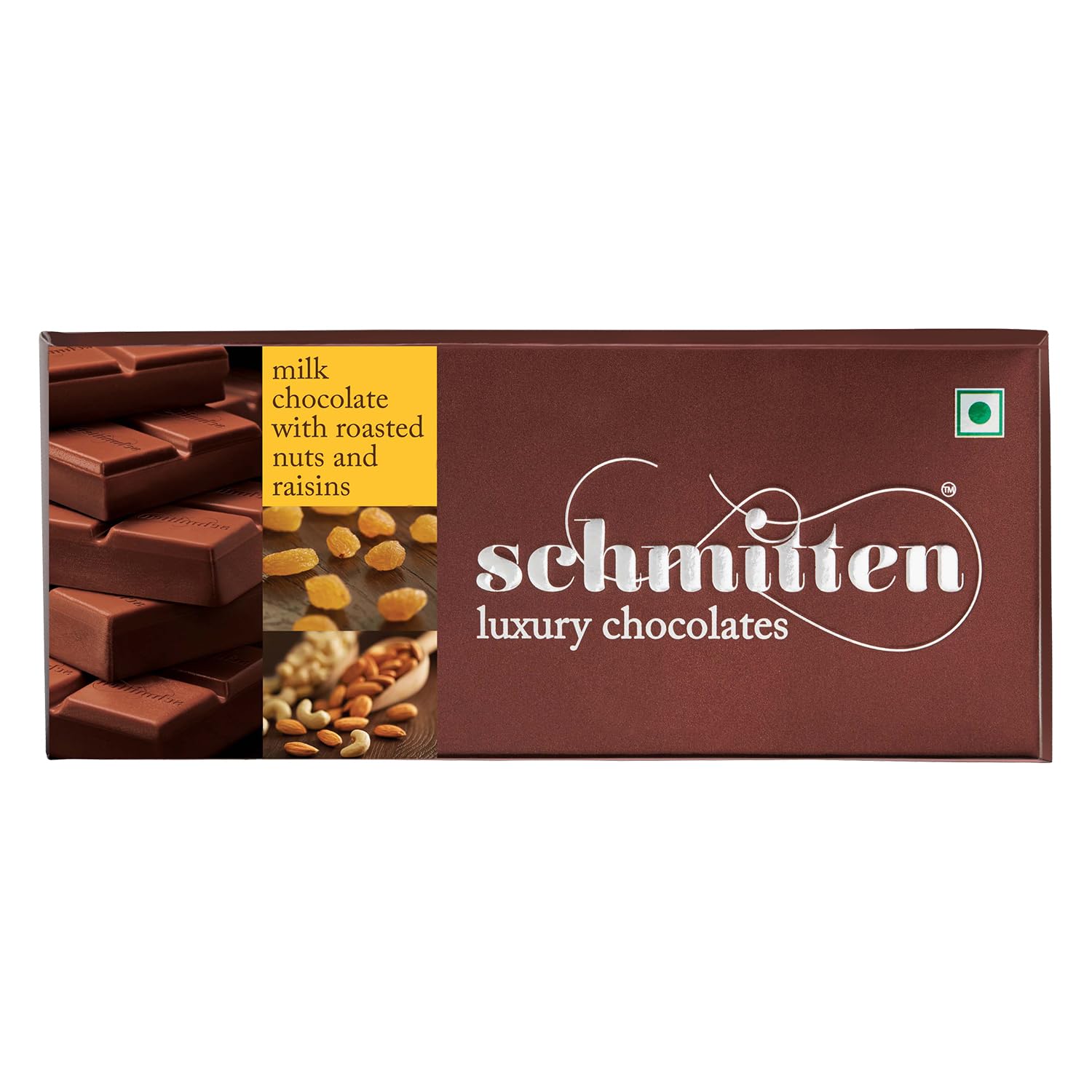 Schmitten Luxury Creamy Milk Chocolate Box Flavour- Roasted Nuts And Raisins, Combo - 6 x 50g Bars (300g) | Premium Gift Pack for Family and Special Occasions | Made with Rich Cocoa Butter (B0D5VH2CCG) Amazon Price History, Amazon Price Tracker