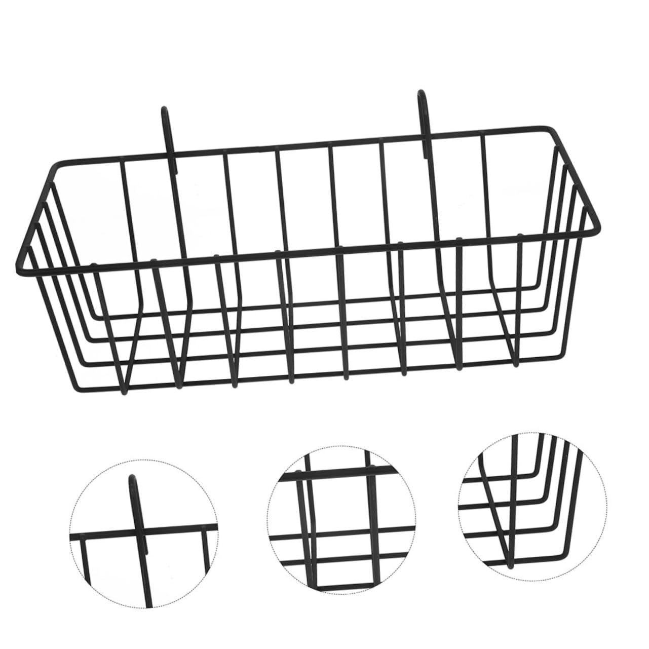 Râtelier Foin Lapin en Fer Noir, Lot de 5pcs Design Suspendu Antichute pour Cage de Petits Animaux, Mangeoire à Foin Résistante à l'usure pour Cage Lapin