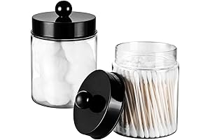 Amolliar Black Qtip Holder: Stylish Storage for Essentials
