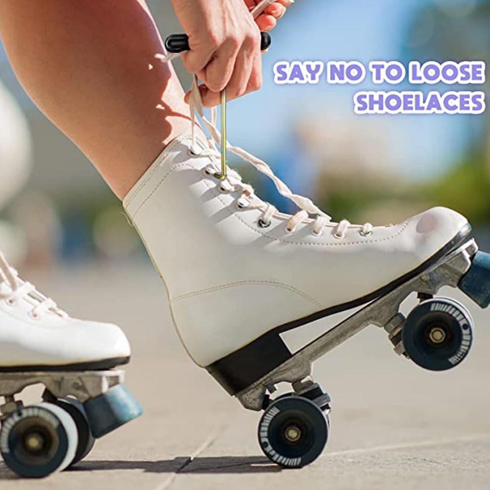 Kisangel Portable Shoelace Tighteners 20-Pack T-Shaped Shoelace Pullers with Ergonomic Handle for Ice Hockey Skate Accessories Easy Shoe Lace Tightening Tool 5.11X4.52X1.57 Inch