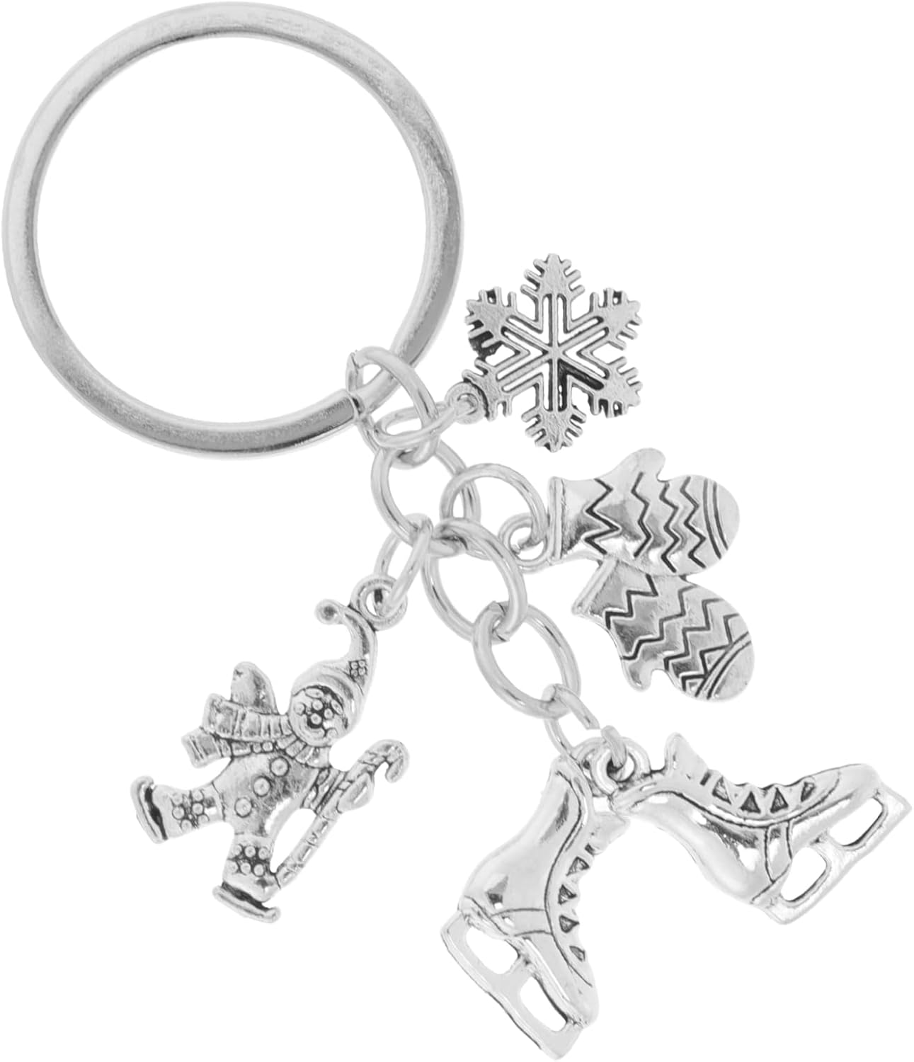 Abaodam Ice Skates Keychain Snowflake and Charms Accessory for Ice Skating Unique for Sports Enthusiasts