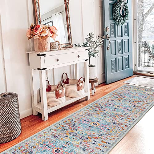 Pauwer Distressed Hallway Runner Rug 2'X10', Non Slip Washable Area Rug, Long Medallion Carpet For Kitchen Hallways Laundry Room Bedroom #TOP5