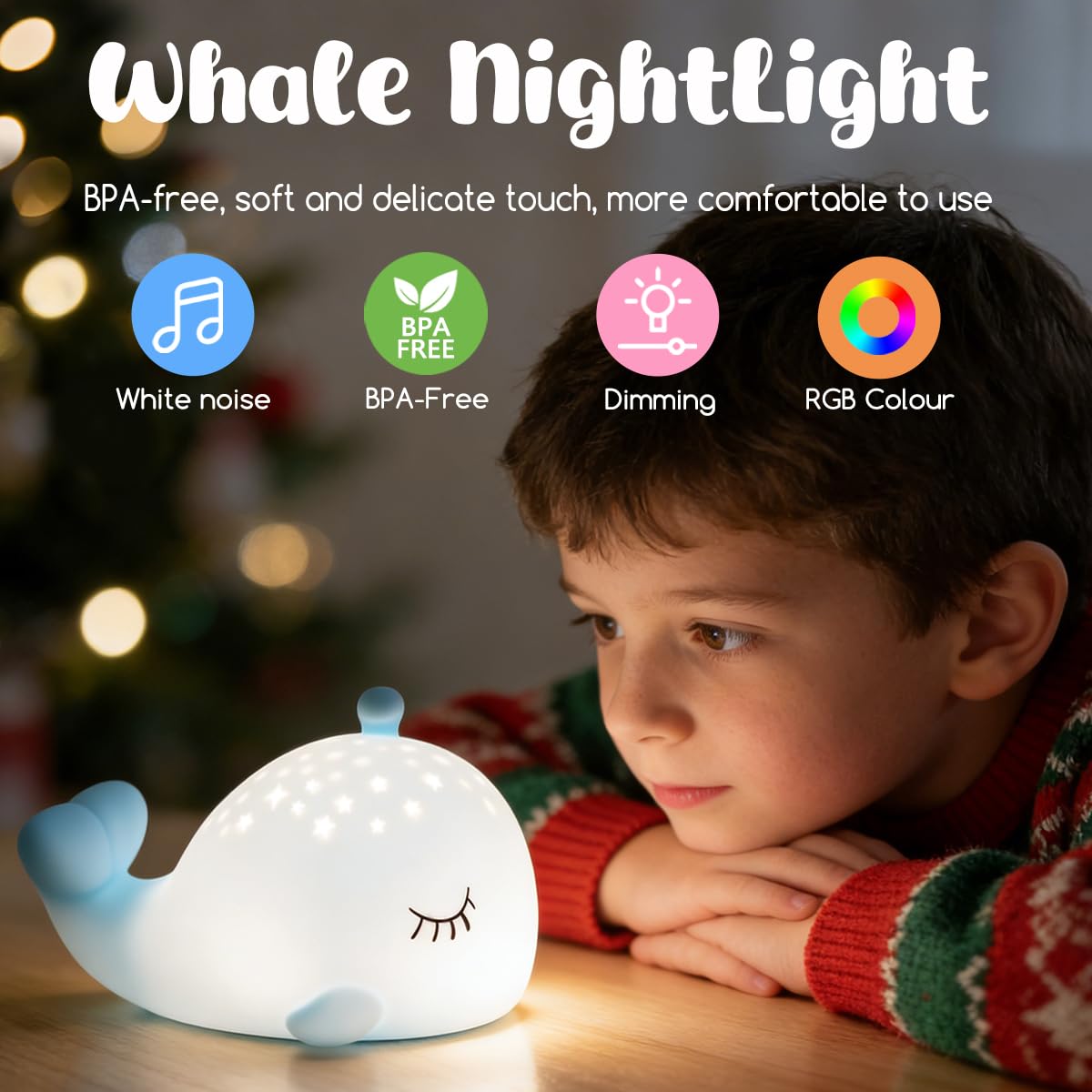 LEDHOLYT Luz nocturna para niños – Bonita lámpara de pato de silicona divertida para bebés y niños pequeños, luz nocturna de animales para niños y niñas, luz de dormitorio esponjosa, lámpara de noche