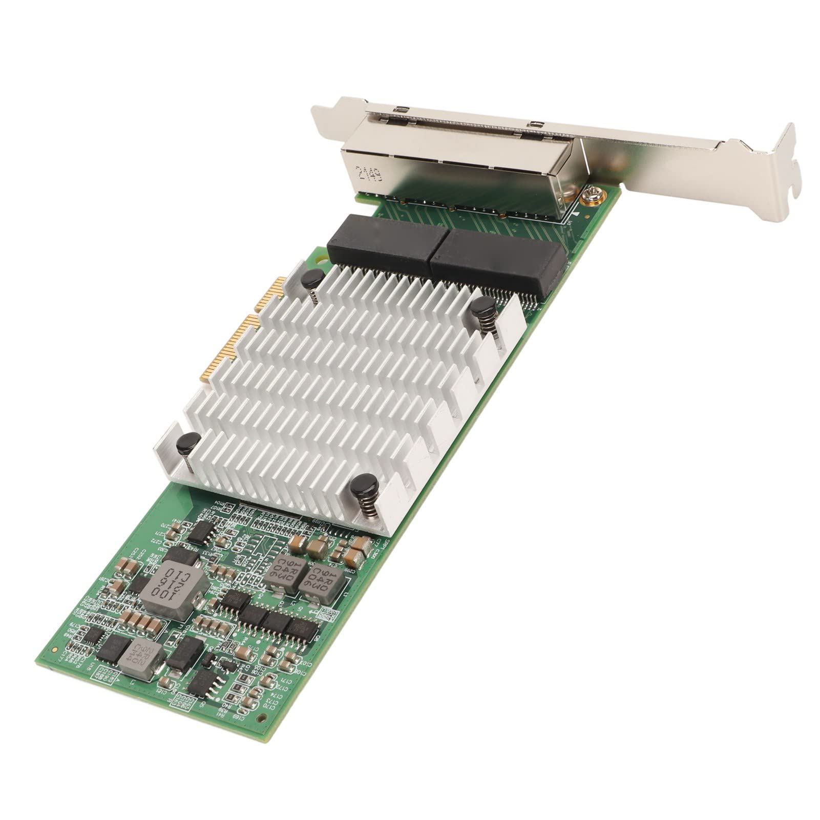 Scheda di Rete per Computer Desktop, Scheda WiFi PCIEx4 4 Porte Gigabit per Chip I350, Grande Dissipatore di Calore Scheda Ethernet Interfaccia RJ45 per Computer Desktop