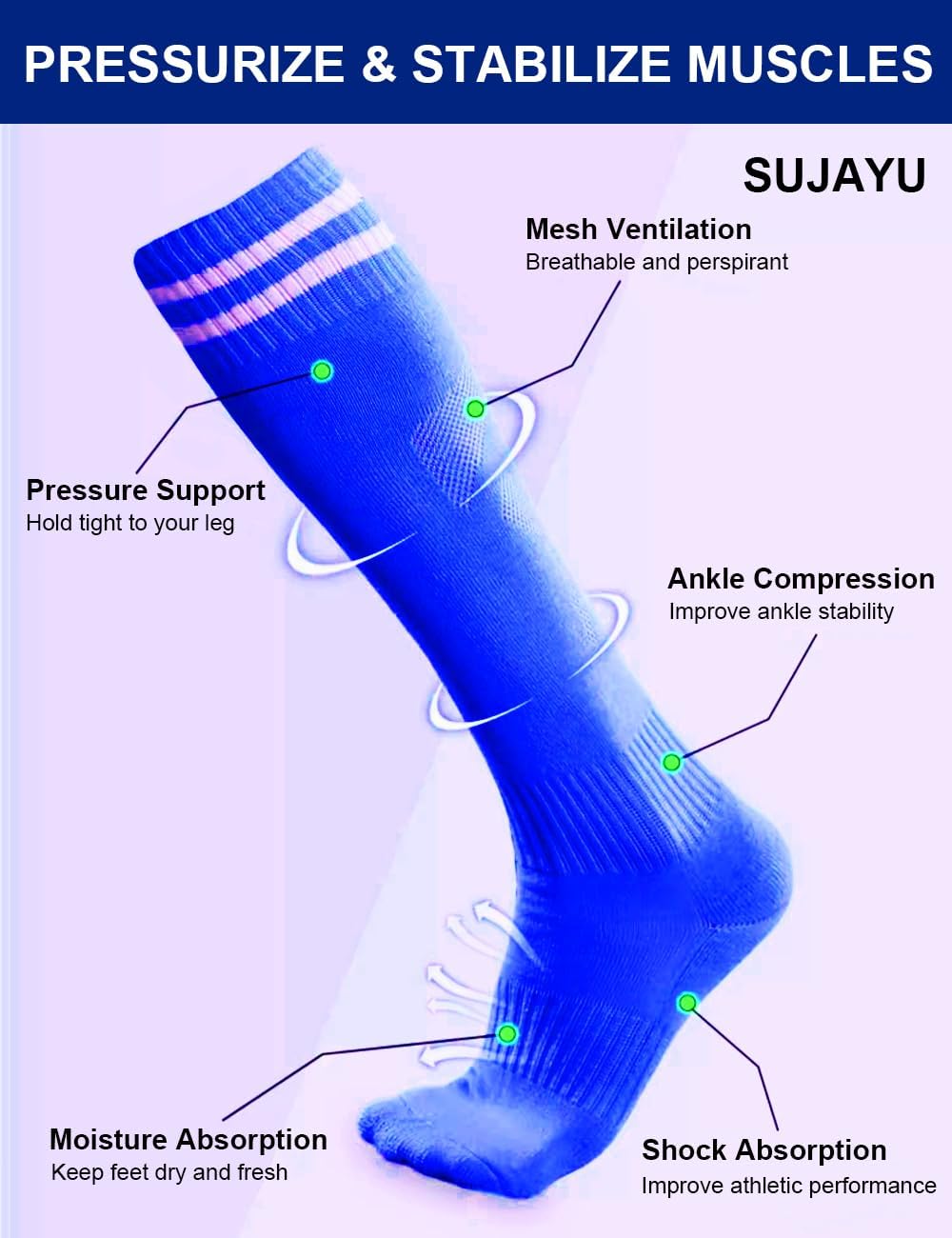 Soccer Socks Boys Girls, Youth Soccer Socks Boys Soccer Socks Girls Soccer Socks, Soccer Accessories for Boys Girls - Image 5