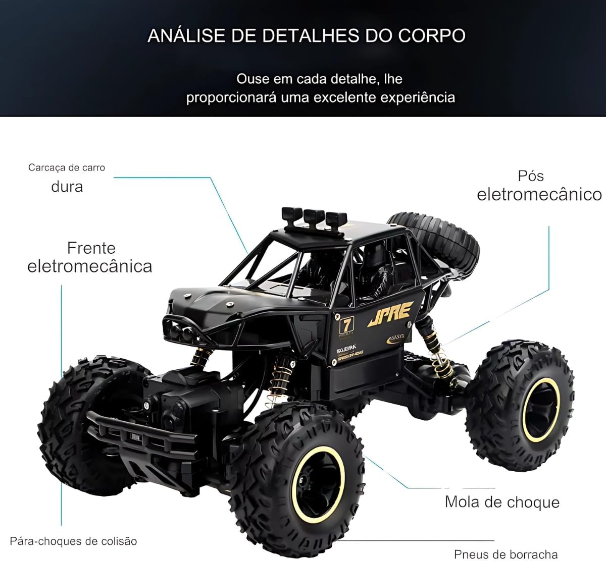 Replay Kids Carrinho de Controle Remoto 4x4 Bateria X-Plore