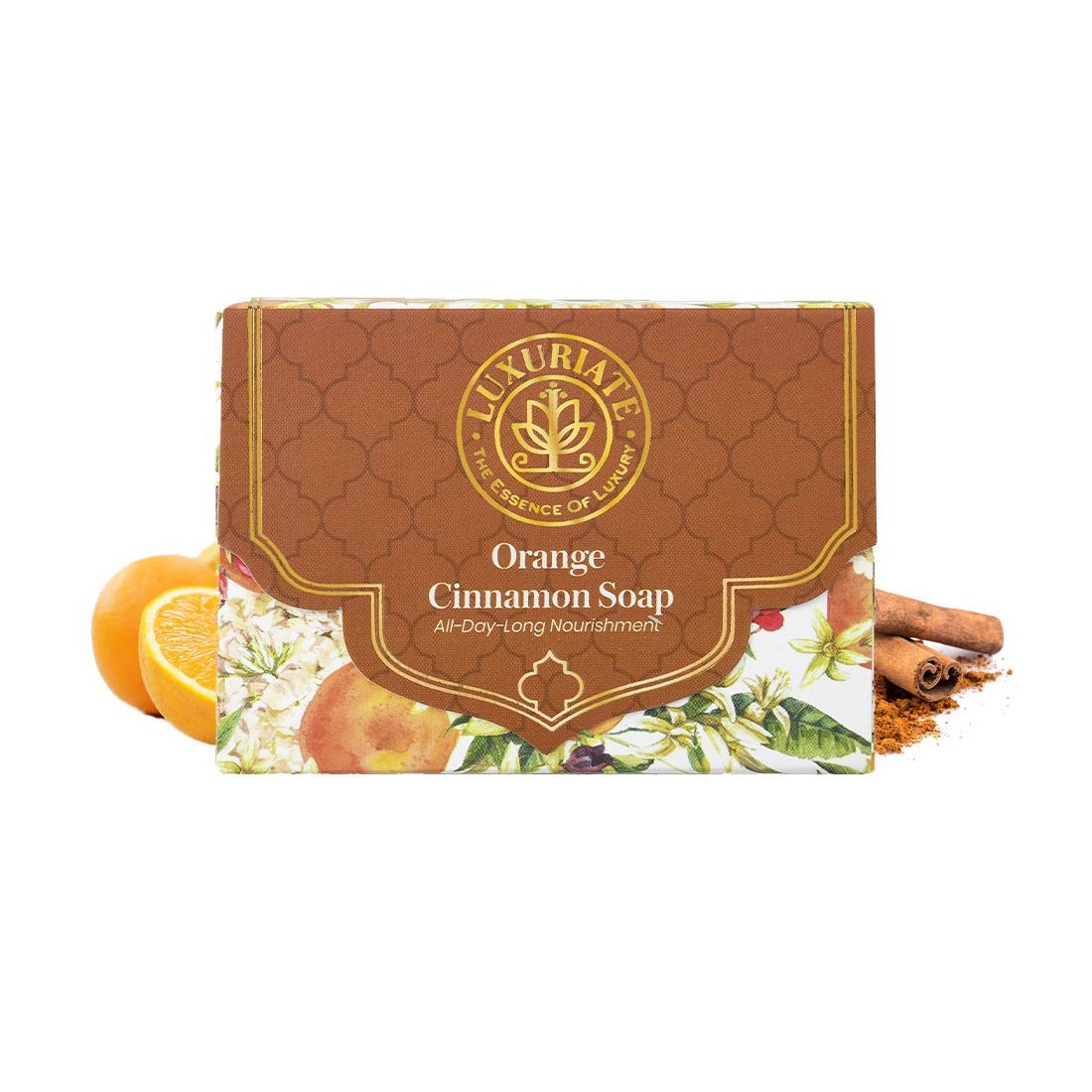 Orange Cinnamon Soap (125 Gm) | Luxury Premium Soap | Natural Soap | Handmade Organic Soap | Paraben & Chemical Free | Bath Soap for Men Women