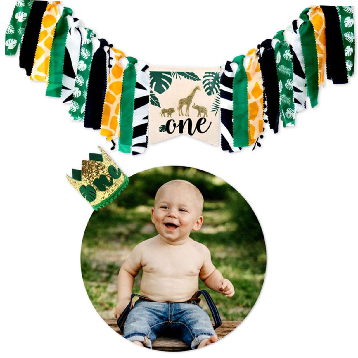 TOYANDONA 3kawałki Jungle Animal Themed Birthday Party Banner Kolorowy Flaga Do Udekorowania Krzeseł Przyjęcia Dla Wesoła Dekoracja Urodziny Girlandy Imprezę