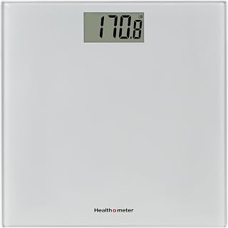 Health o meter Compact Digital Bathroom Scale: 450 lb Capacity, 4 Load Cells, Tempered Glass, 3.2" LCD, 5-Year Warranty