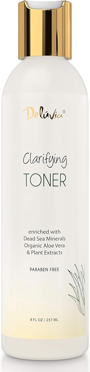 Deluvia Clarifying Toner for Face, tónico facial hidratante para pieles sensibles, secas y envejecidas. Tónico facial y limpiador de poros para rostro, tónico sin alcohol, tónico facial para mujeres y hombres. Tónico hidratante para el cuidado de la piel.