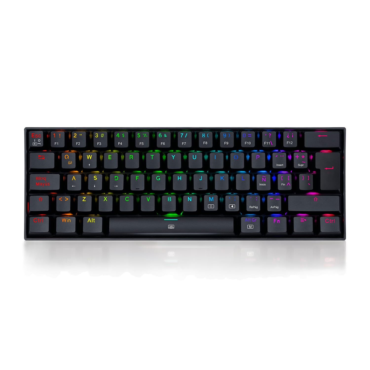 Redragon - Dragonborn Teclado Mecánico Gaming Switch Red RGB Negro - Layout España