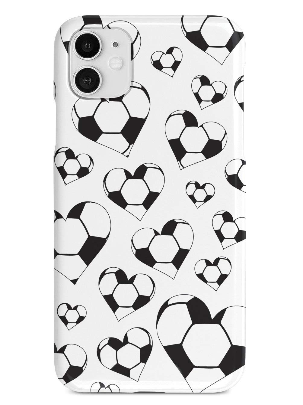 Inspired Cases - Compatible with iPhone 12 Mini Case - 3D Textured Protective Phone Case for Apple iPhone 12 Mini - Soccer Heart Pattern