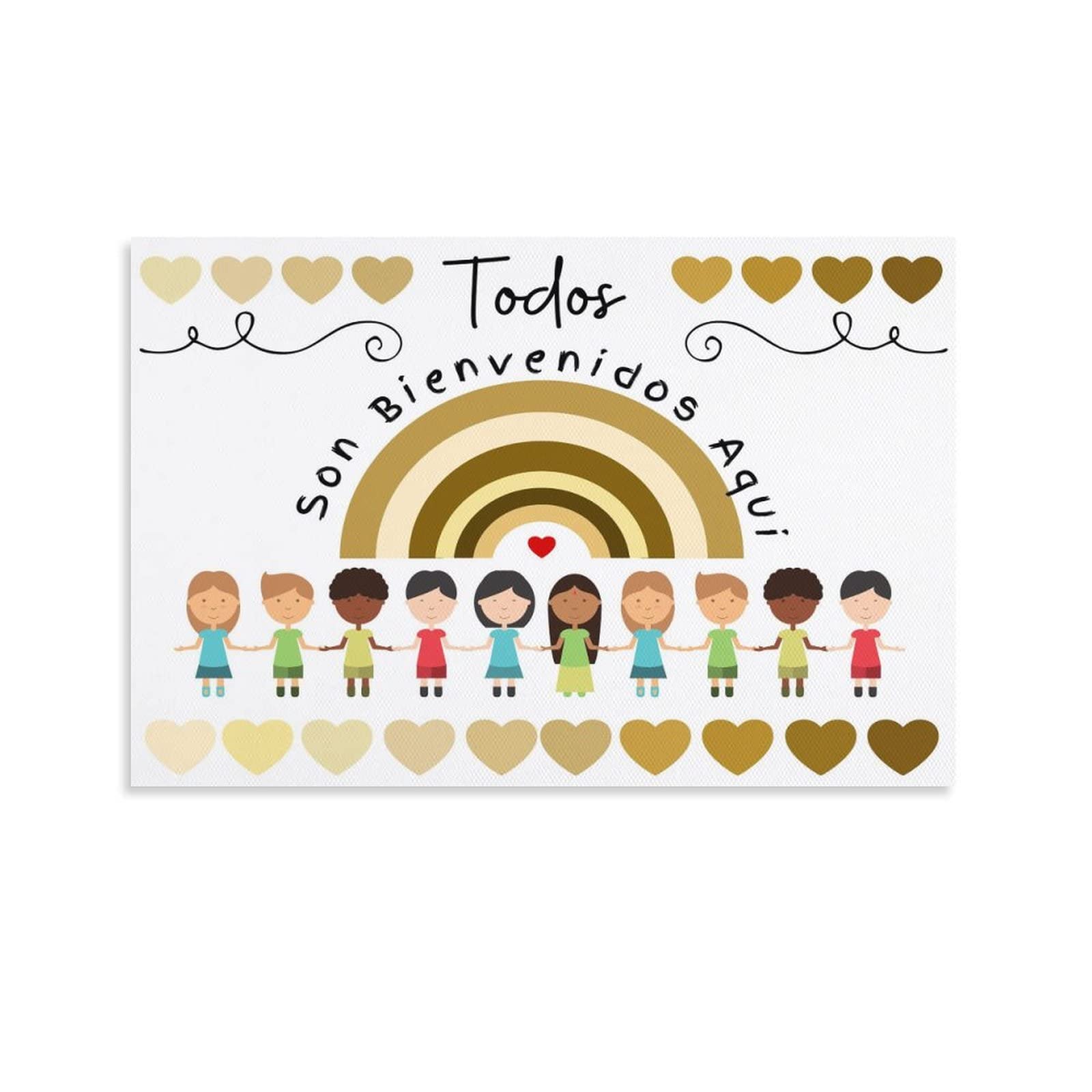 Kwqdozf As Pic Todos Son Bienvenidos Aqui Poster Everyone Is Welcome Here Spanish Classroo