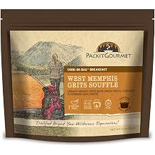 Packit Gourmet West Memphis Grits Souffle | Premium Freeze Dried Backpacking & Camping Food | Large Portions | High Protein | Just Add Water Meal | All-Natural Ingredients | Made in USA | Freeze-Dried and Dehydrated Foods