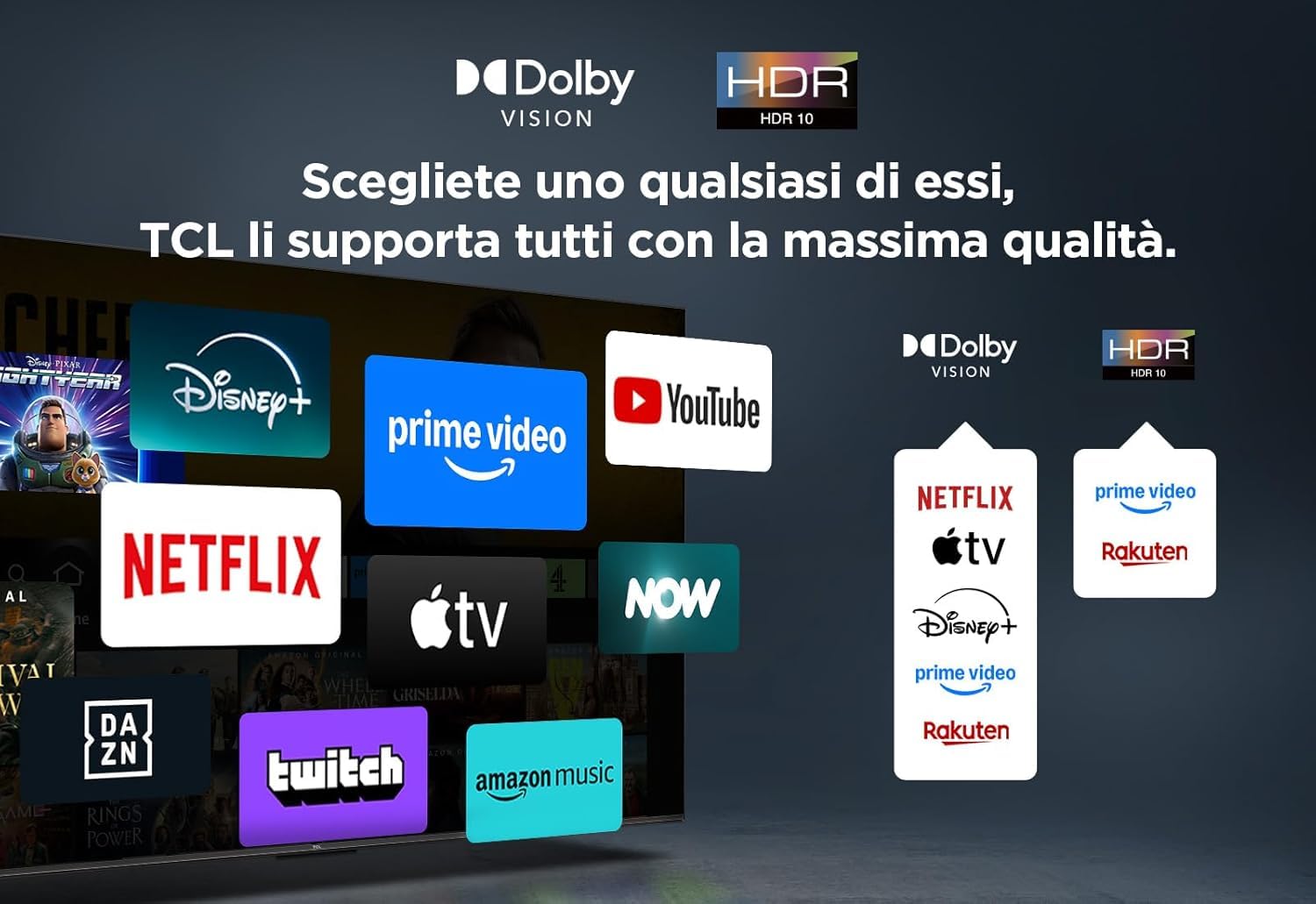 TCL 43PF650 43-inch TV 4K Ultra HD, HDR TV, Smart LED e Fire TV (Dolby Vision, Dolby Atmos, DTS, HDR 10, Alexa built-in, Airplay2, Miracast)