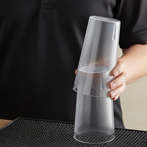 Vista 128 de Juego de 12 vasos de color transparente de 5 oz. Vasos de té helado reutilizables de alta calidad, apilables, aptos para lavavajillas, resistentes a