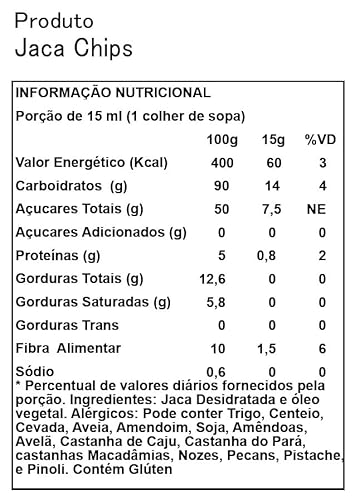 Jaca Chips Fruta Desidratada Crocante 330gr