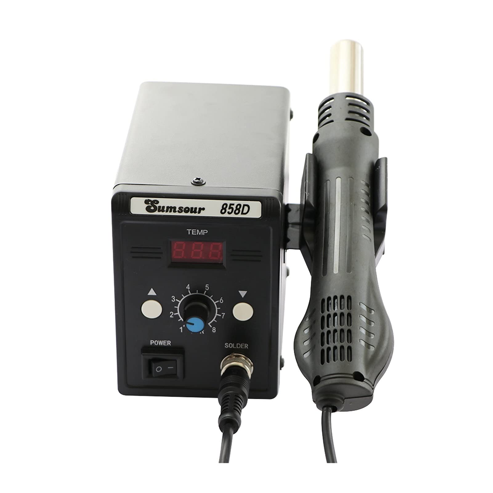 Stacja lutownicza, 858d stacja lutownicza 70 0W 110V / 220V Cyfrowy BGA SMD. Gorące powietrze Lutownia Lutownica Revorning Opetion Repailing Narzędzia