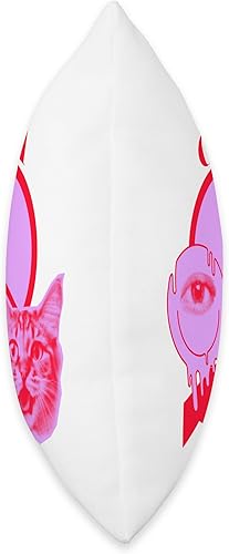 Miniatura 2 de Gianna Name Personalized Peace and Karma Co. Gianna - Almohada personalizada con el nombre I Love Retro Cat Mom, 18 x 18 pulgadas, multicolor