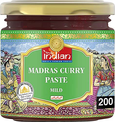 TRULY INDIAN Currypaste Madras Mild - Leichte Würzpaste für individuelle, schnelle Gerichte - Authentisch indisch kochen - 6 x 200 g Cover