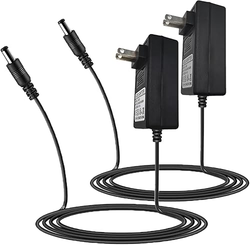 Paquete de 2 adaptadores de fuente de alimentación de 24 V, 2 A, 48 W, 100  240 V CA a CC 24 voltios 2000 MA transformador convertidor con punta de