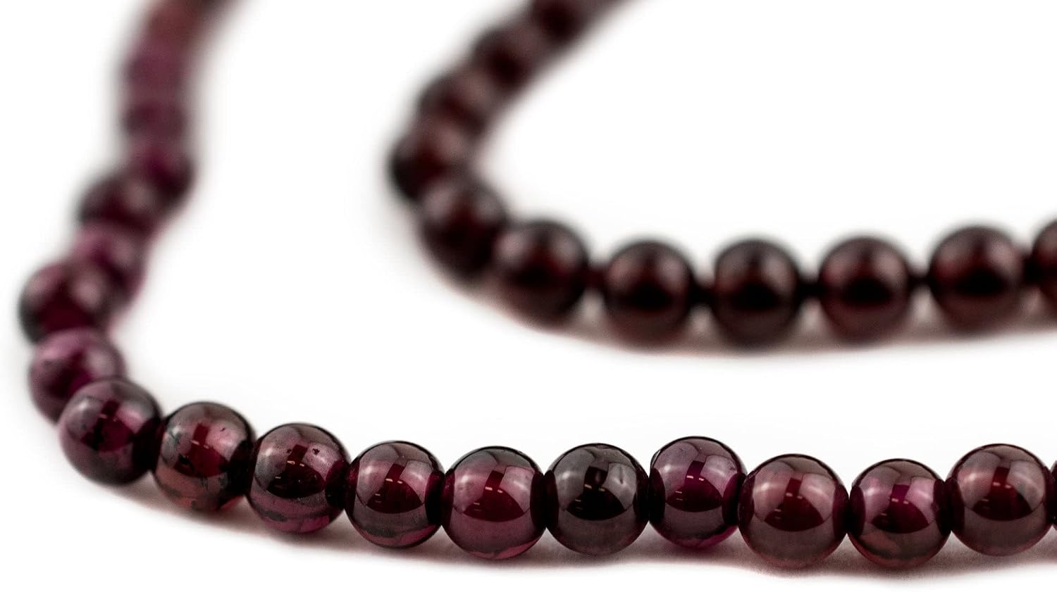 The Bead Chest Round Garnet Beads 4-5mm Red Gemstone 16 Inch Strand