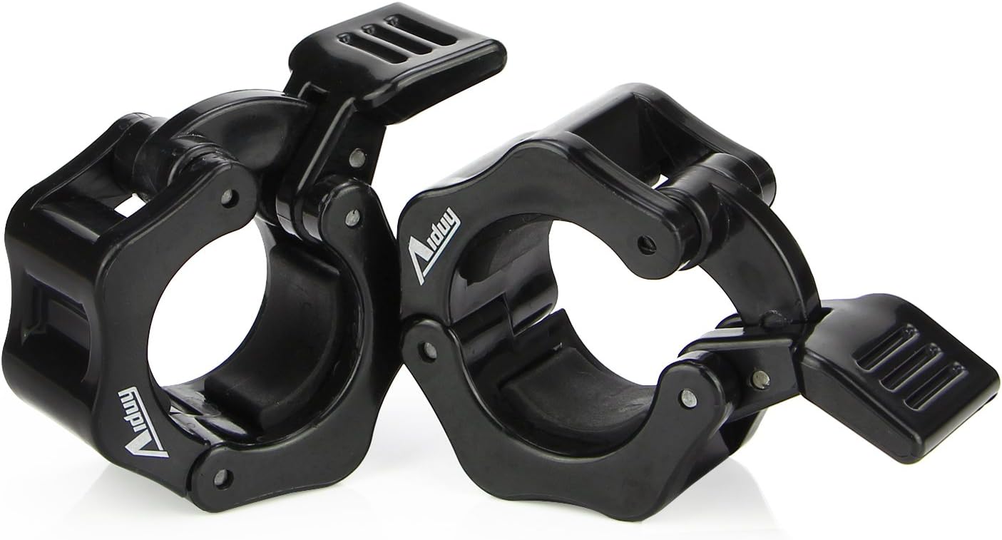 Aiduy Barbell Clamp 30 mm Diameter ABS Barbells Locking Collars Clamps with Quick Release (1 Pair)