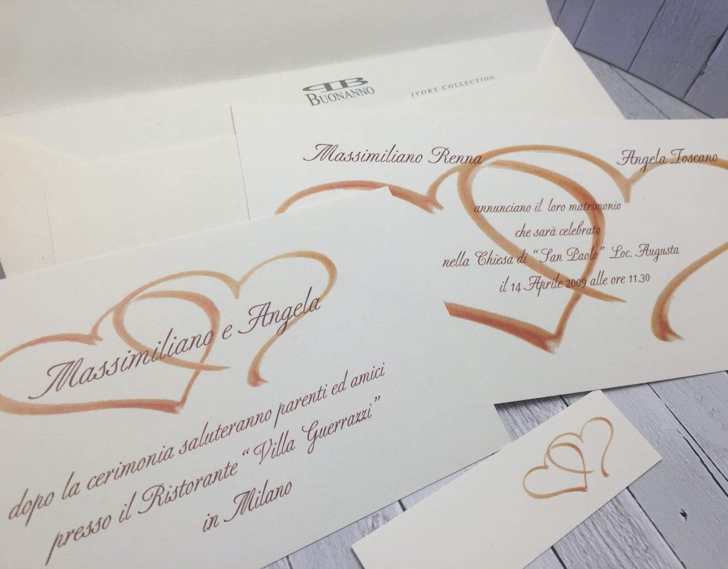 Set Partecipazioni Nozze Buonanno - 30 Inviti Matrimonio Personalizzabili - Foto 9