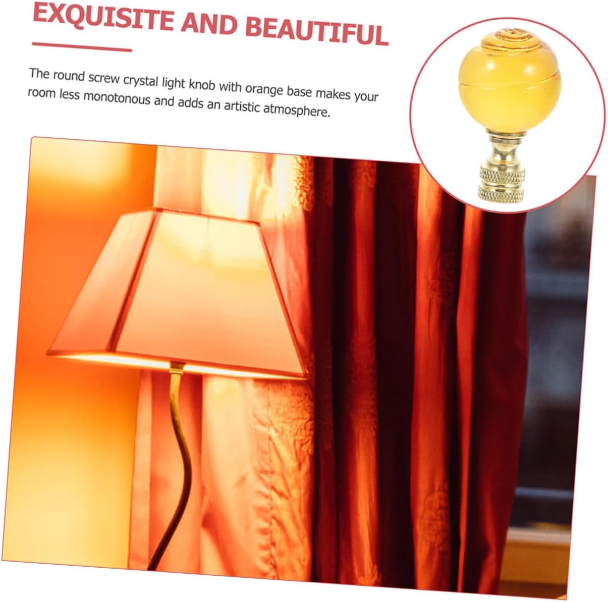 lamp 2pcs Lighting Desk Lights Standing Floor Lamp Desk Lamp Floor Lamps Decorative Lights Lamp Finials Decorative Finial Decor Lamp Finial Cap Knob Nut Crystal Ball Copper lamp