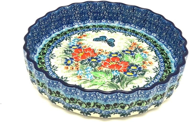 Polish Pottery Baker - Fluted Quiche - Small (7") - Unikat Signature - U4553