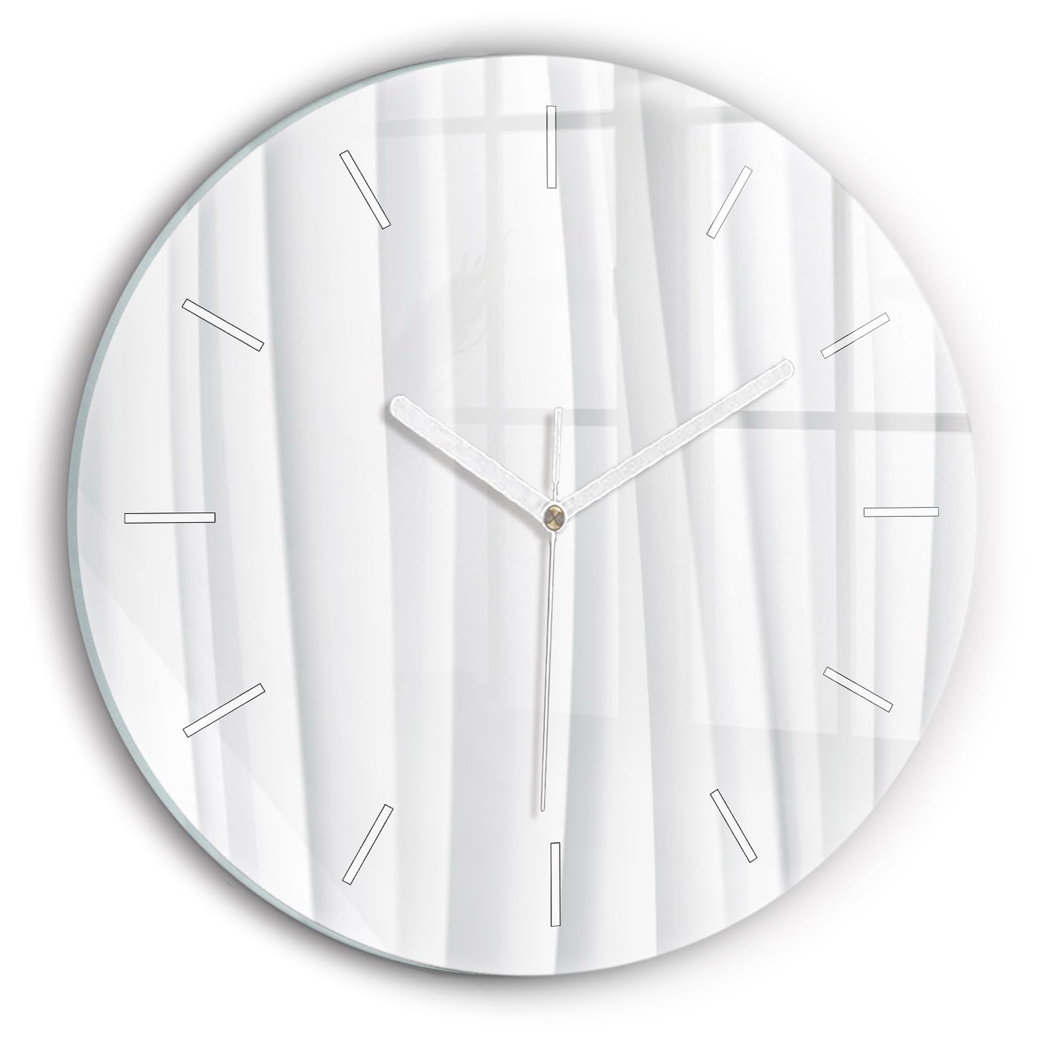 Horloge en verre Wallfluent 30 cm de qualité supérieure et design élégant aux vagues colorées