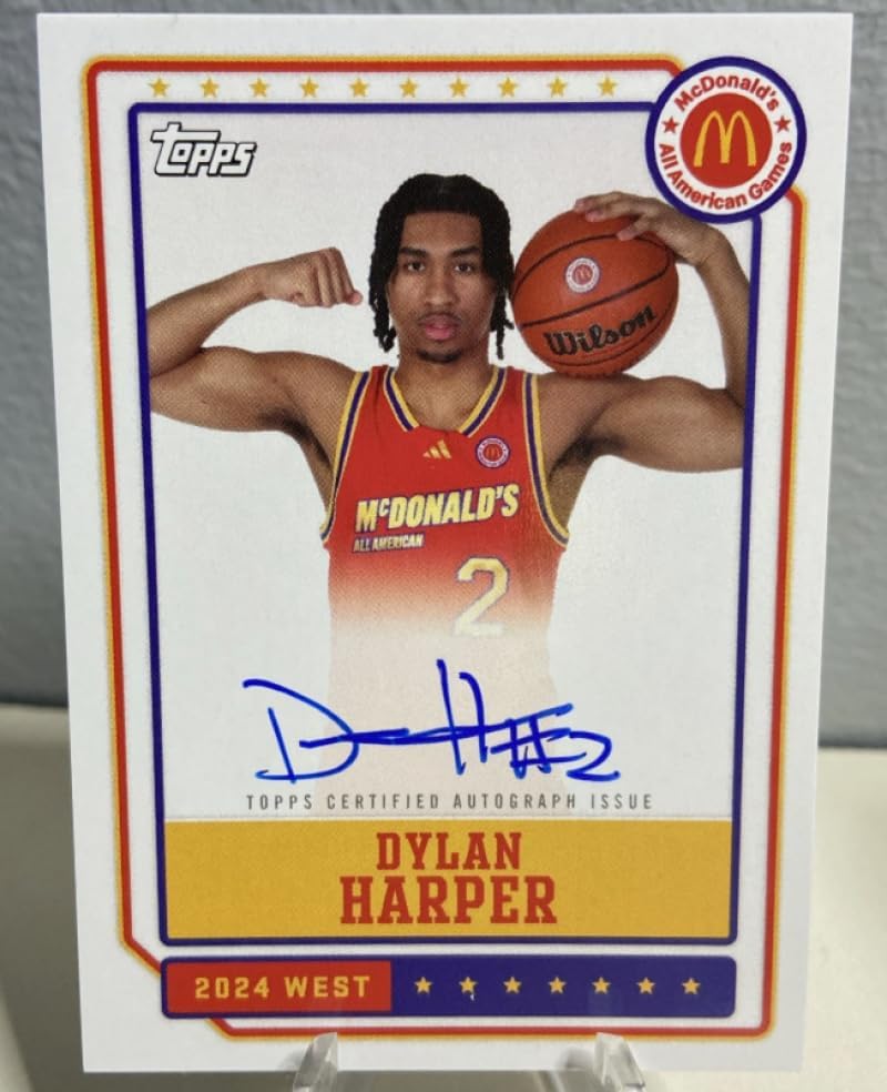 Basketball Trading Card 2024 Topps Chrome McDonald's All American Event Autograph #EA-DH Dylan Harper EX/NM Auto