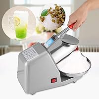 Vista 2 de Trituradora de hielo eléctrica Máquina de afeitar de hielo Eléctrica Nieve Cono Fabricante Profesional Doble Cuchillas Máquinas de Hielo Afeitado