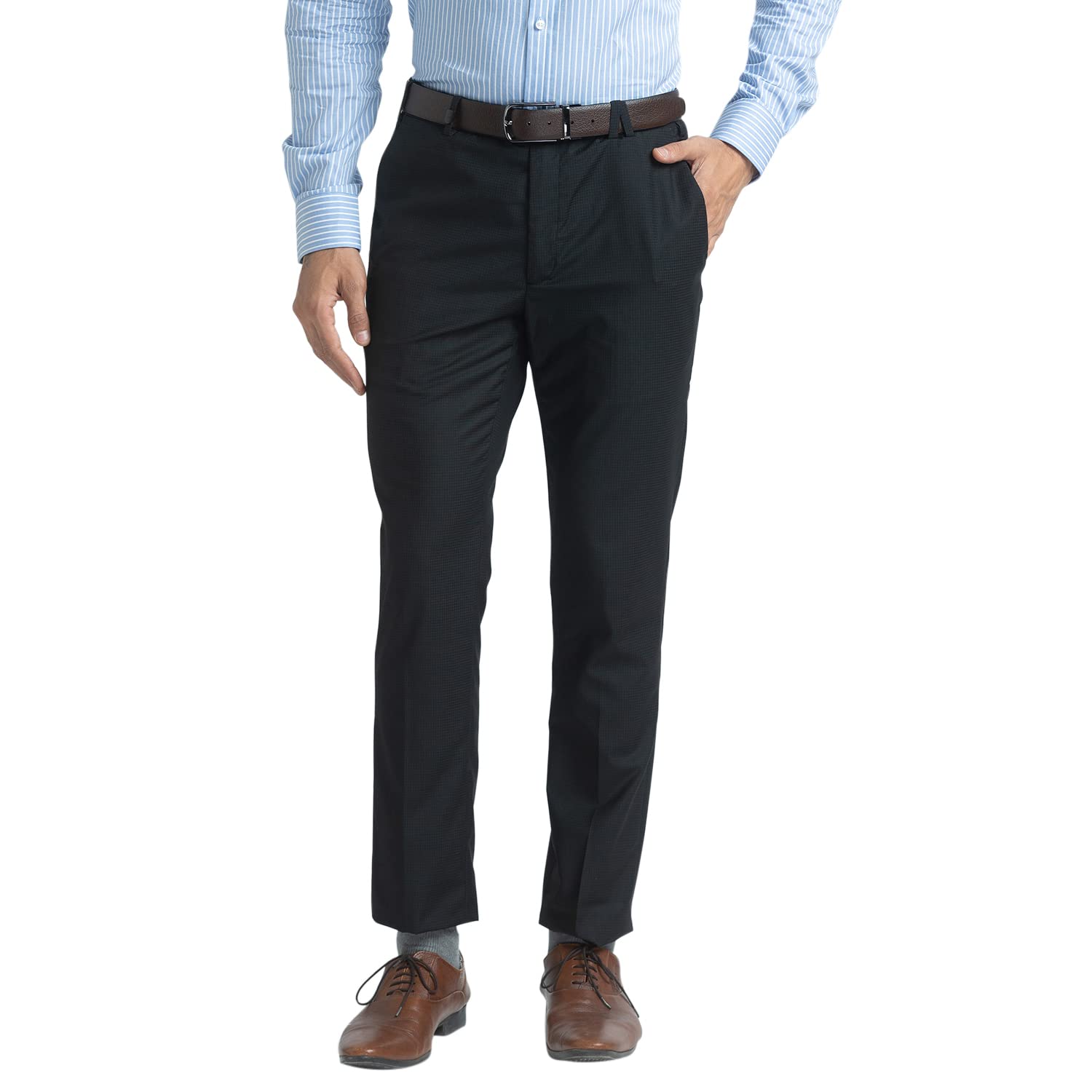 park avenue Men's Mid Rise Slim Trouser-picture-55
