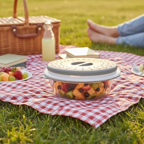 Miniatura 9 de Cubierta grande para salpicaduras de microondas y alfombrilla de silicona, tapa de placa plegable ventilada de 10 pulgadas y tapete de cocina