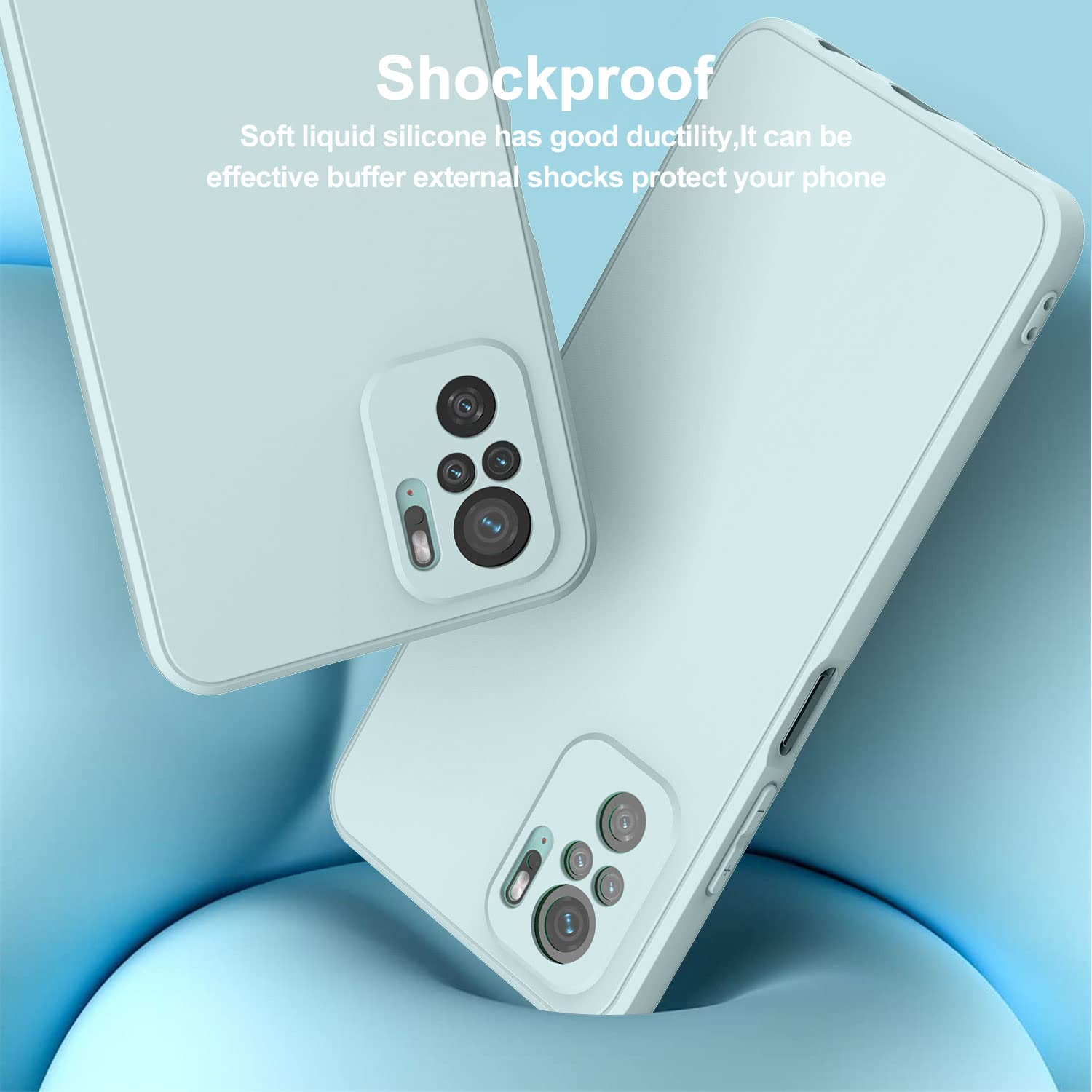 YUXING Cover per Xiaomi Redmi Note 10S 4G / Note 10 4G Custodia Trasparente con Pellicola Protettiva Lenti Morbida Ultra Sottile Antiurto Bumper Slim Case - Viola