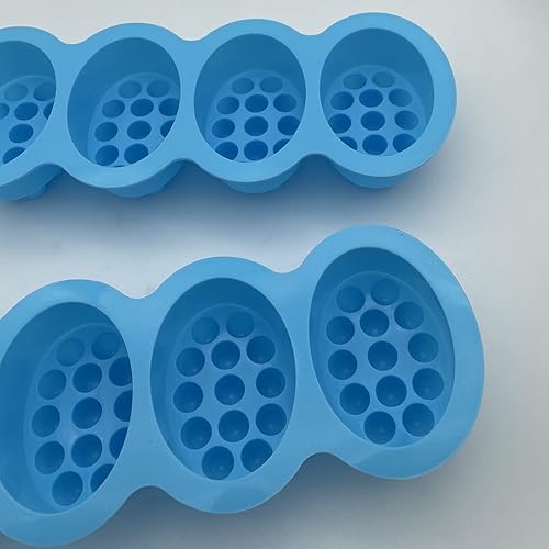 Miniatura 7 de 2 piezas de silicona masaje jabón molde oval masaje barra de jabón hacer molde de silicona vela caramelo chocolate pastel hornear pan