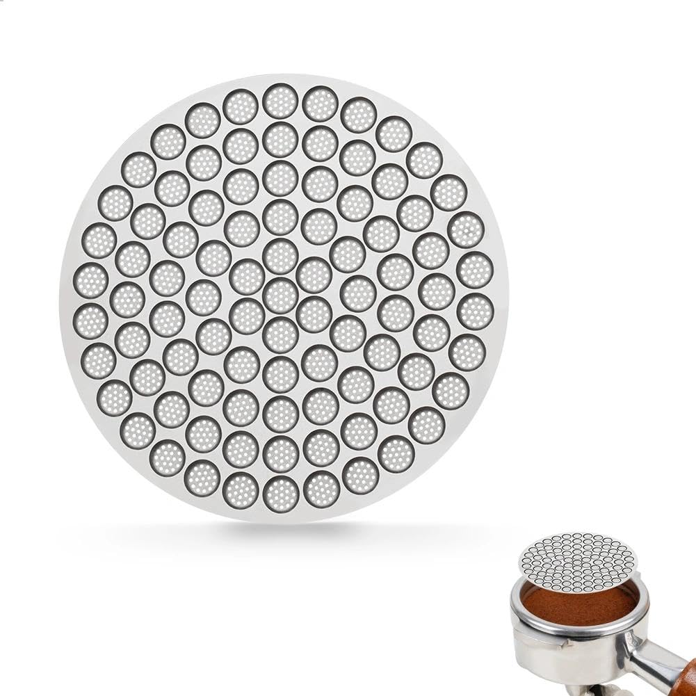 watchget 58.35mm Espresso Puck Screen Reusable Mesh Coffee Filter 0.8mm Thickness Puck Screen Stainless Steel Lower Shower Screen for 58mm Protafilter Basket
