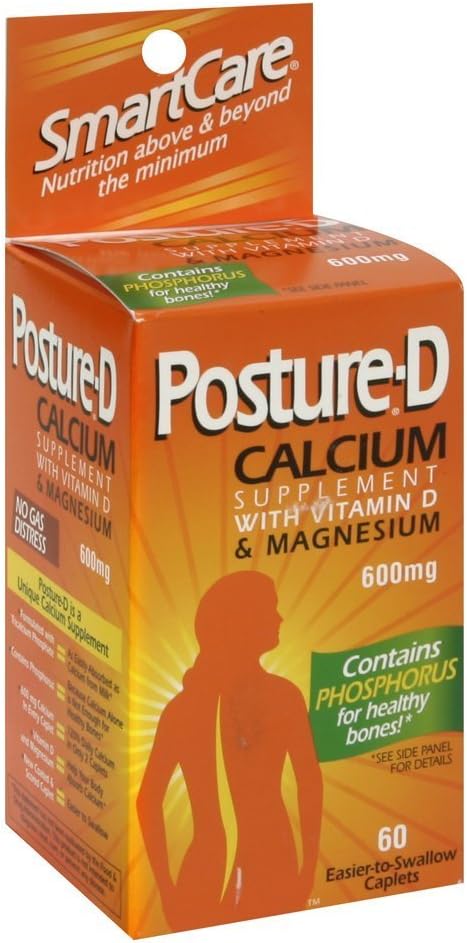 Posture-d Calcium Supplement with Vitamin D600mg-60ea (Pack of 2)