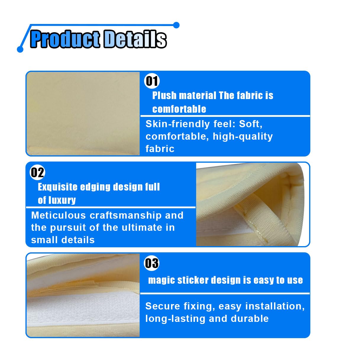 2PCS Car Grab Handle Cover Soft Plush Car Grip Gloves Auto Inner Door Pull Handle Cover Anti-Scratch Car — view 3