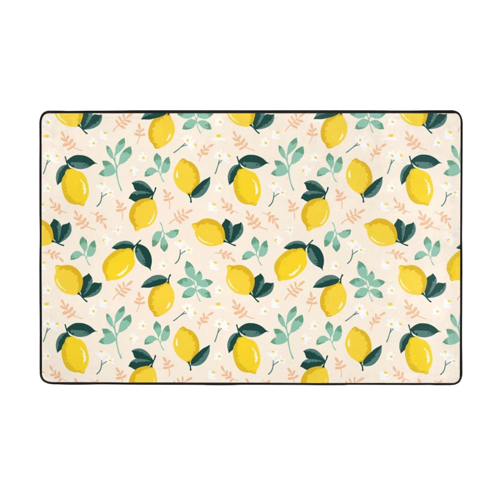 Tapis de sol doux Fruit World 152x99 cm antidérapant pour salon et chambre