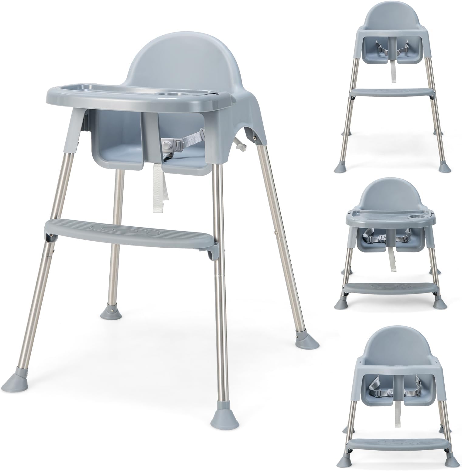 HONEY JOY Baby High Chair, 4 in 1 Convertible Highchair