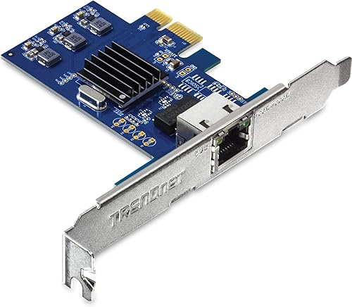 TRENDnet Adaptador de red PCIe 2.5GBase-T, TEG-25GECTX, convierte una ranura PCIe 2.0 o posterior en un puerto Ethernet 2.5G, etiquetado VLAN