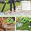 2025 Upgrade Leaf Blower, Leaf Blower Cordless with 2 * 2.6AH Batteries and Fast Charger, 450CFM &150MPH and 2 Speed Mode, Lightweight Electric Leaf Blowers for Lawn,Yard, Leaves, Dust,Snow Care #4