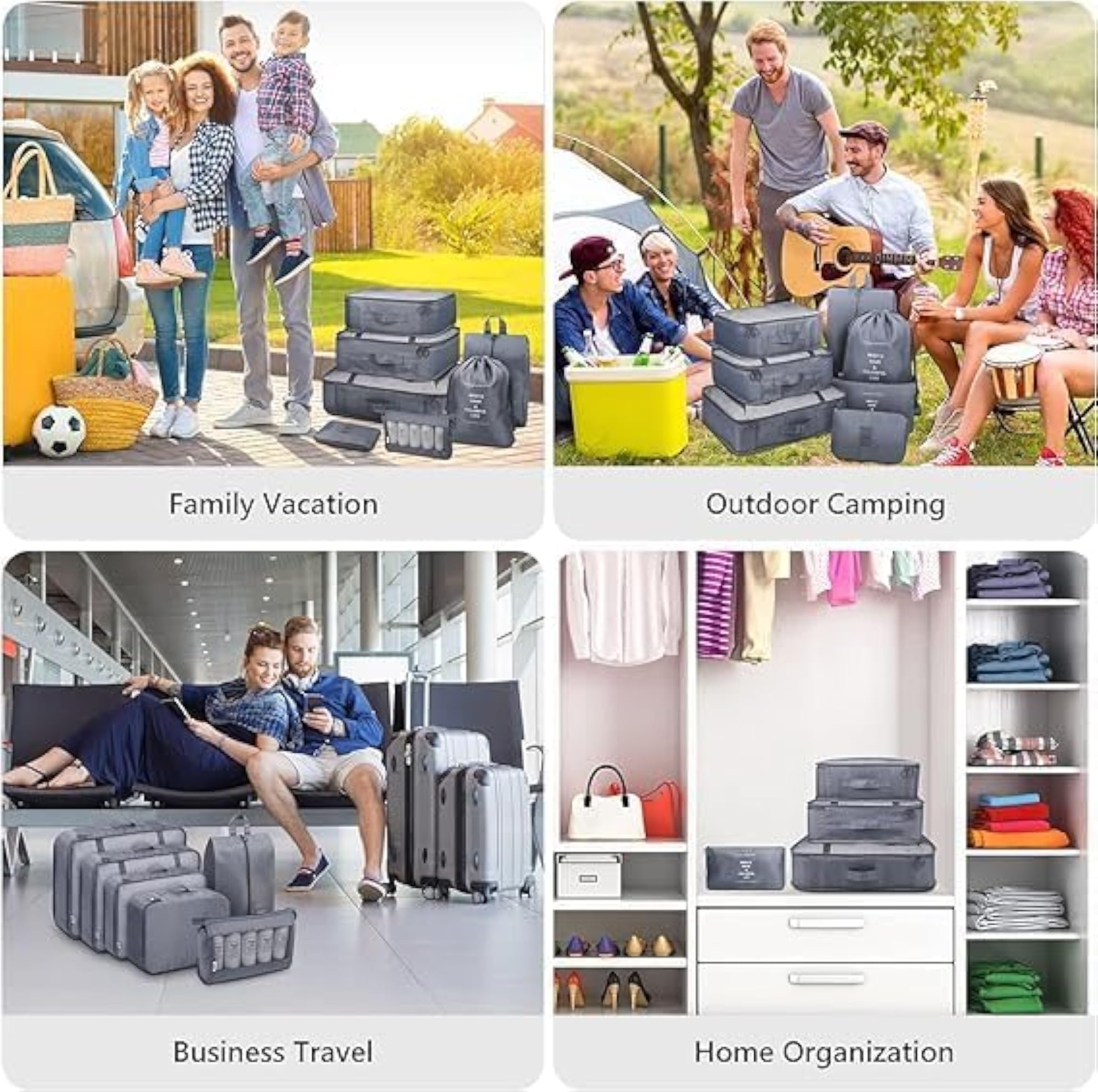 7 Pcs Foldable Luggage and Laundry Bag Pouch Set